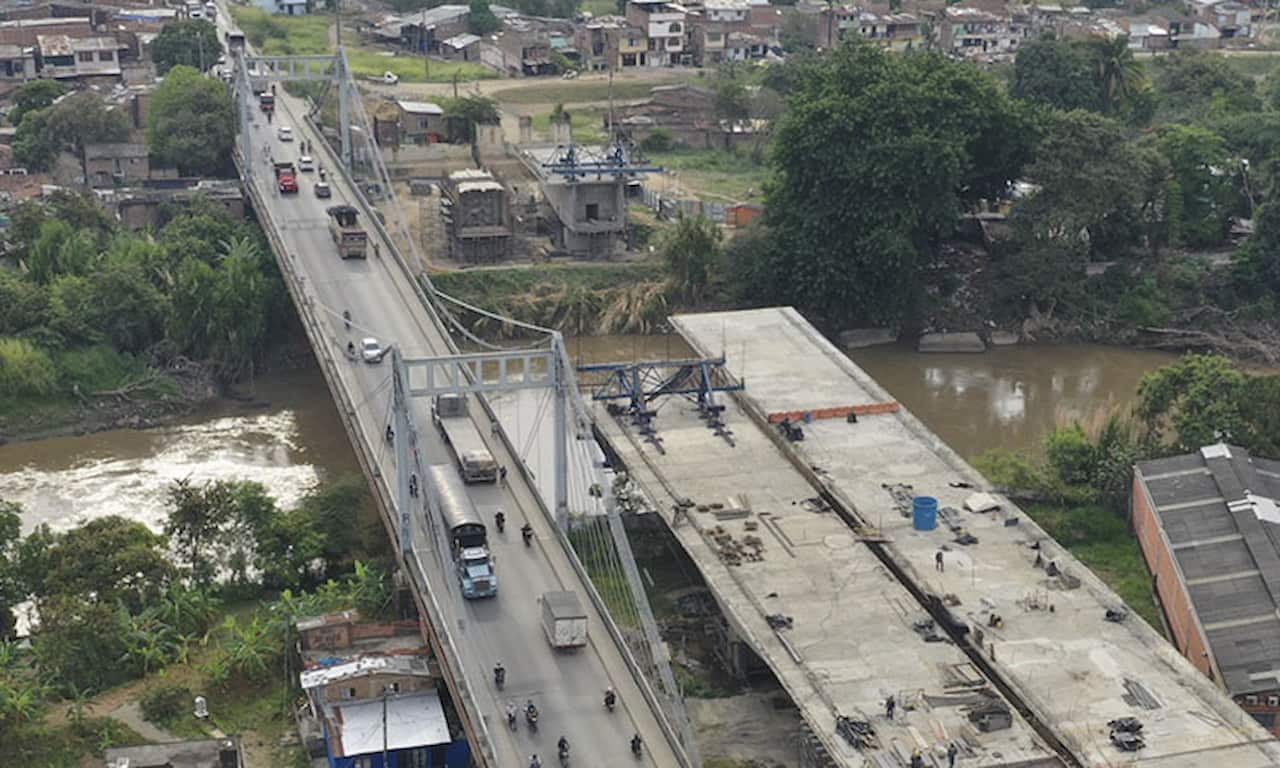Avance rápido en obras del nuevo puente de Juanchito: Próxima apertura de calzada norte