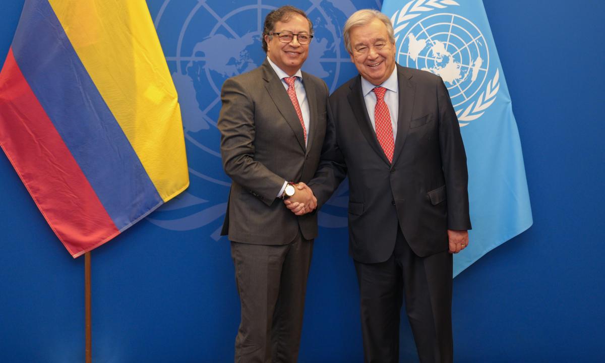 El presidente Petro llega a la sede de la ONU en Nueva York