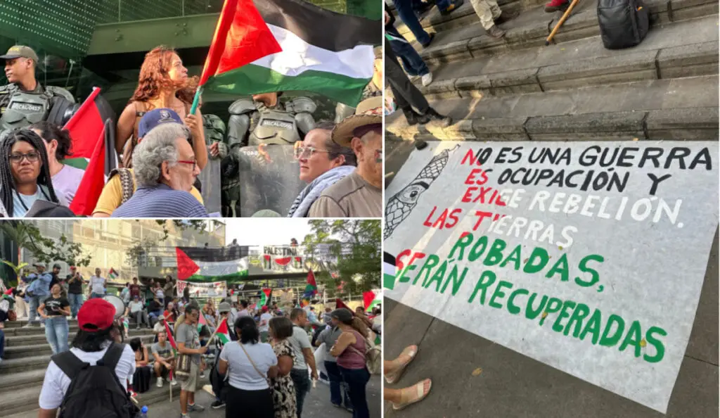 Manifestación pro-Palestina en Cali
