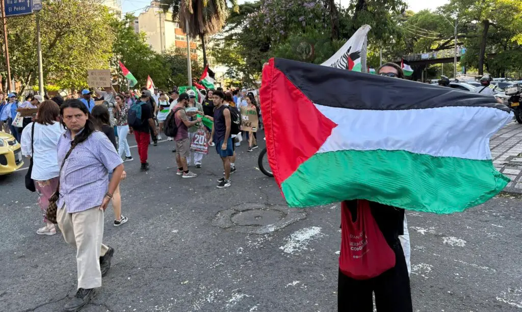 Protesta propalestina en Cali