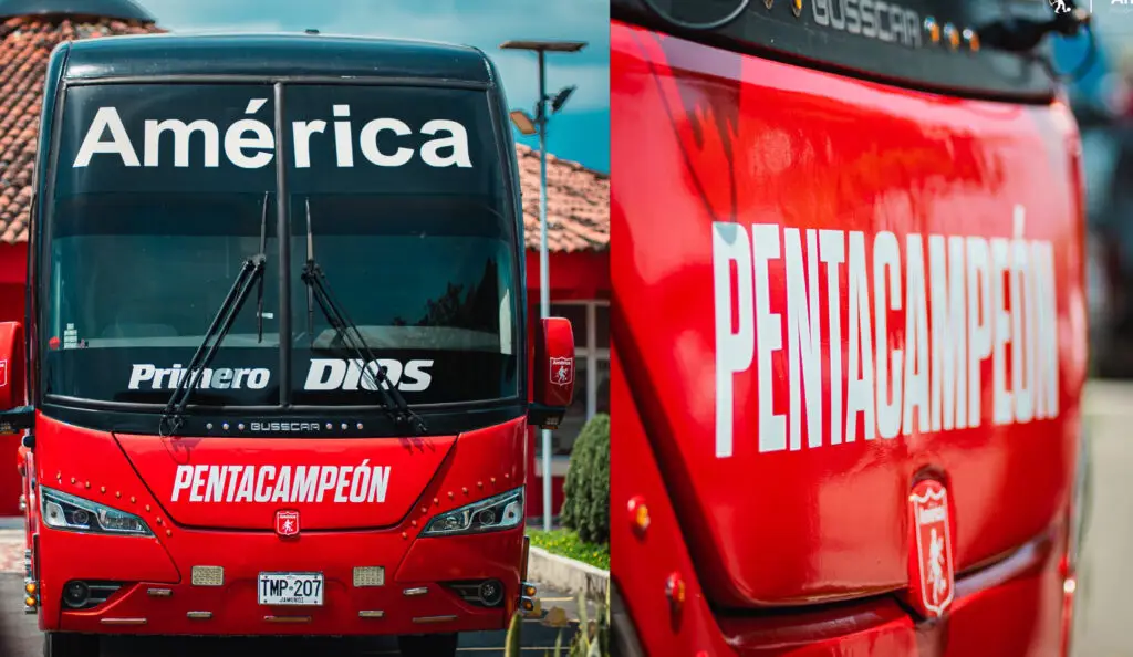 América de Cali renueva su bus y celebra su legado pentacampeón