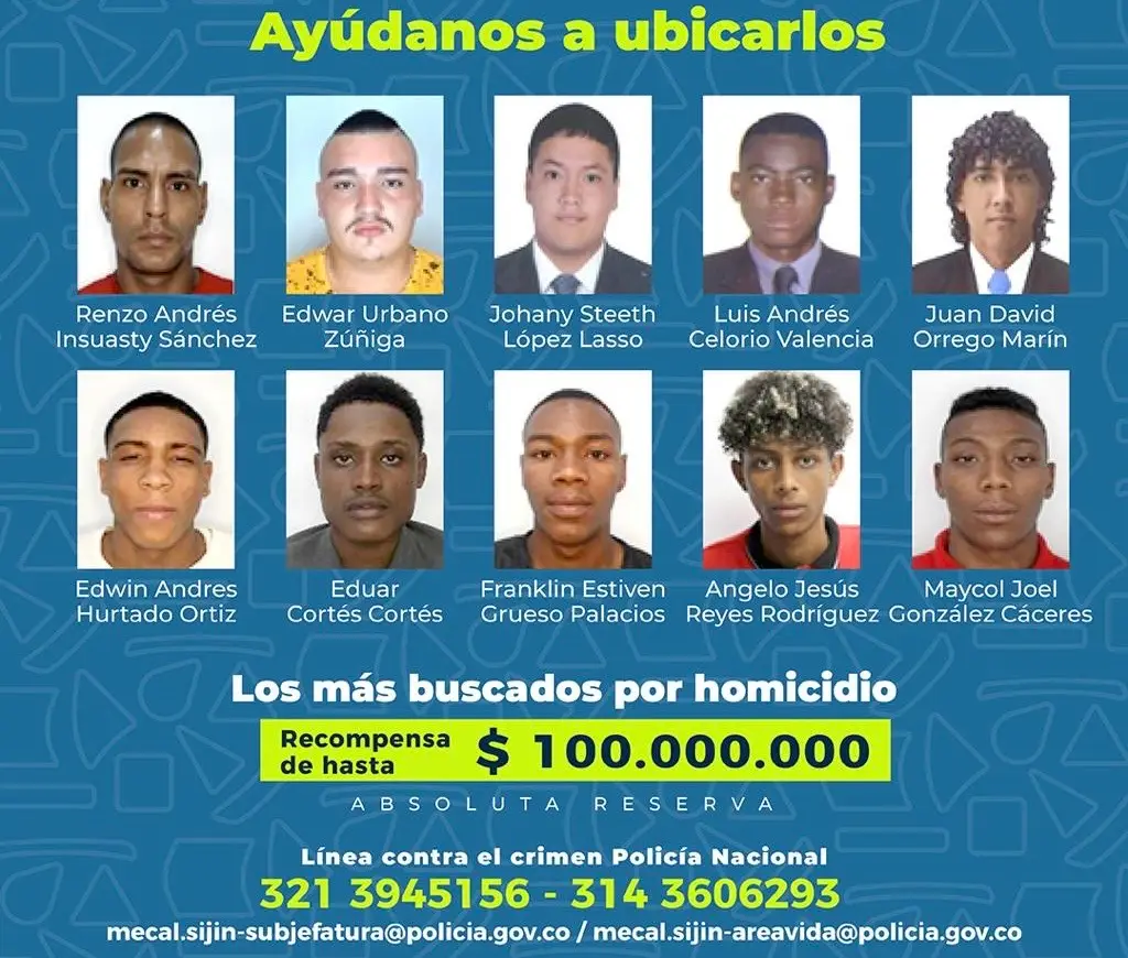 Estos son los más buscados por homicidio en Cali