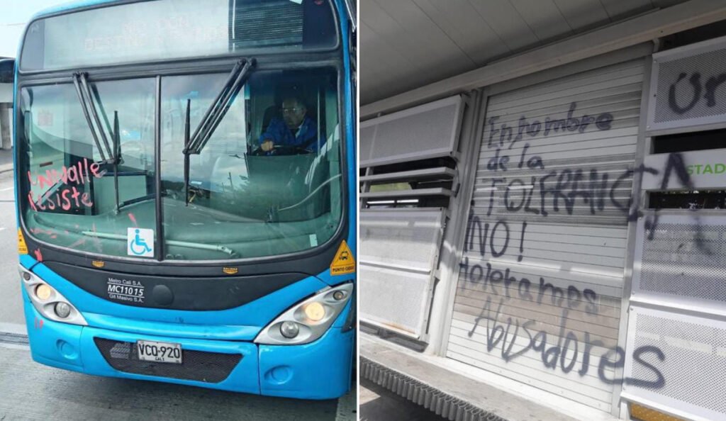 cinco estaciones del MÍO cerradas tras movilización en Cali