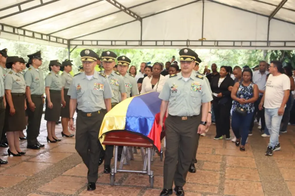 Horas fúnebres de José Fernando Erazo Quintana. Foto: Policía Metropolitana de Cali