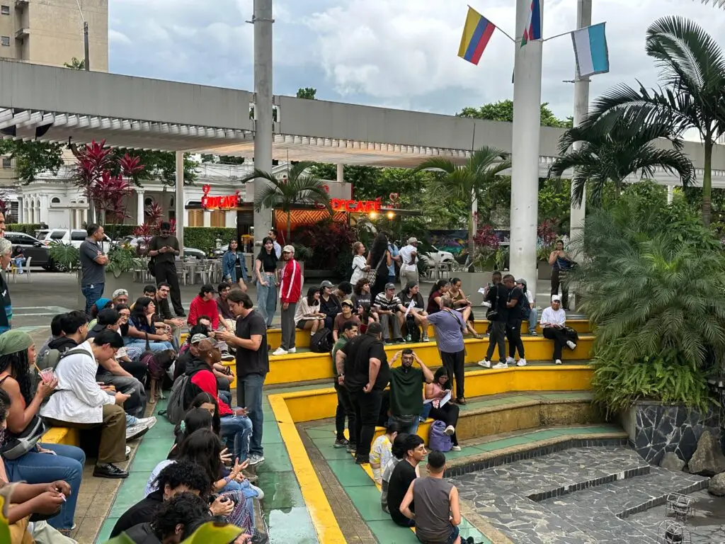 Manifestación en Cali por Cepeda