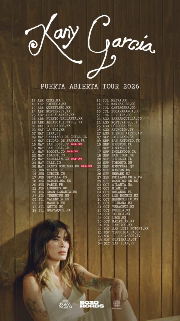 Tour de Kany García: 'Puerta Abierta 2026'. Foto: IG @kanygarcia