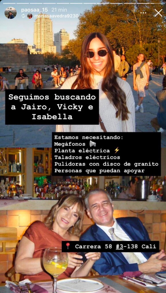 Familiares continúan buscando a las trillizas y a sus padres. Foto: redes sociales