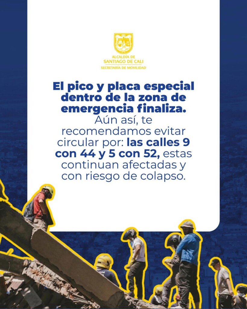 Las autoridades de movilidad recomendaron no transitar por algunos sectores de Cali. Foto: Movilidad Cali