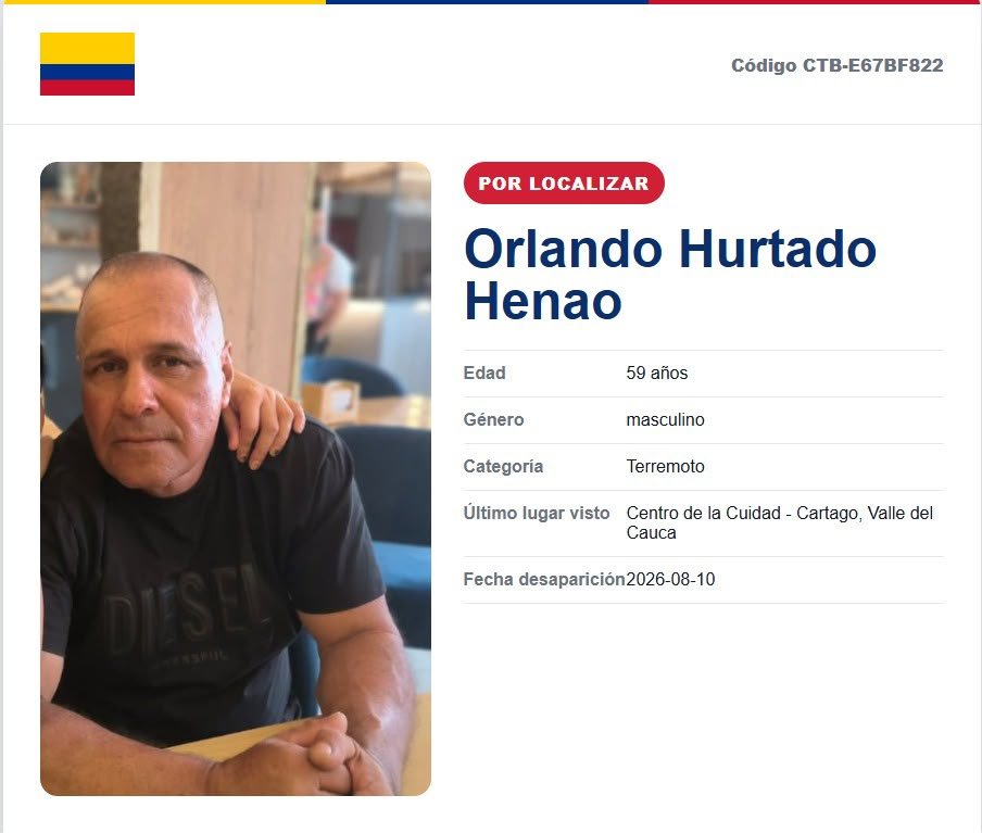 Orlando Hurtado fue visto por última vez el 10 de agosto. Foto: suministrada