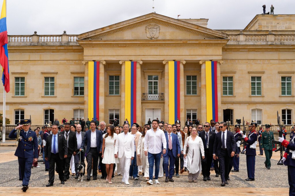 Salida del presidente Gustavo Petro de la Casa de Nariño. Foto: Presidencia de Colombia