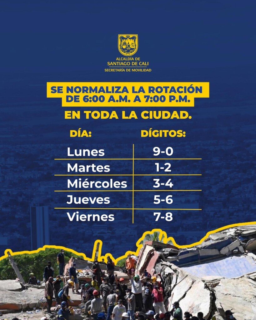 Secretaría de Movilidad confirmó cambios de pico y placa en Cali. Foto. Movilidad