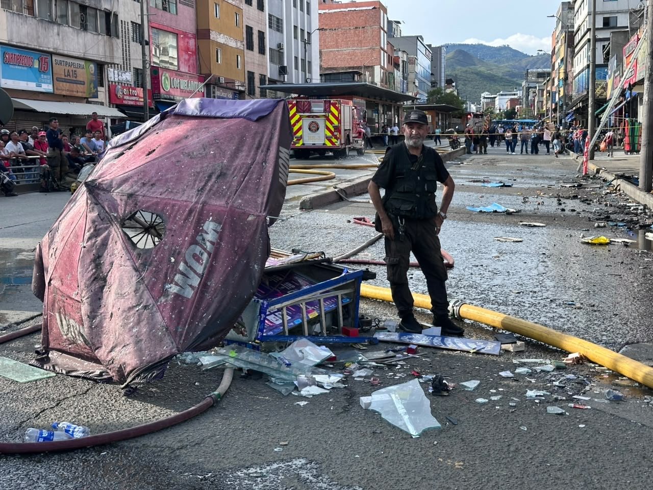 Incendio en el centro de Cali